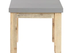Set da pranzo da giardino con sgabelli 6 posti OSTUNI Cemento Grigio