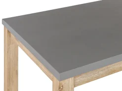 Set da pranzo da giardino con sgabelli 6 posti OSTUNI Cemento Grigio