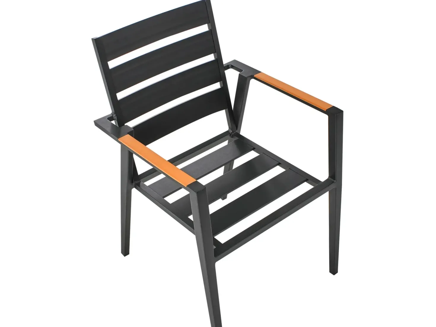 Set da pranzo da giardino 4 posti MALETTO/TAVIANO con cuscini Metallo Grigio/Nero
