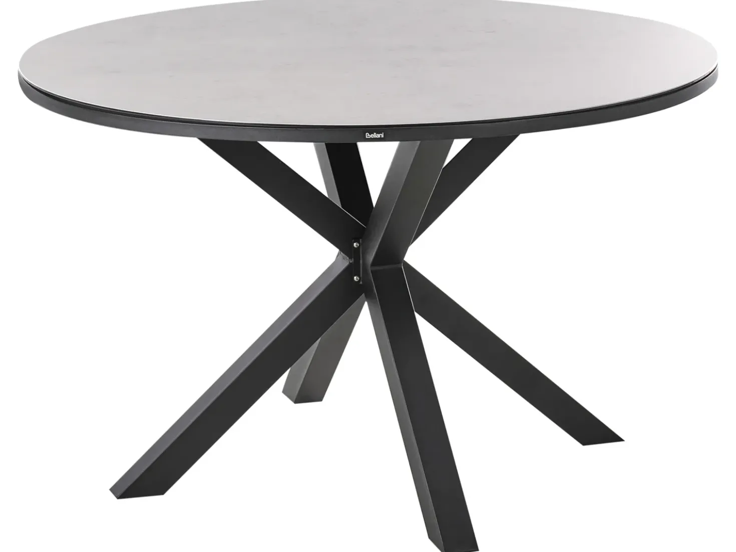 Set da pranzo da giardino 4 posti MALETTO/TAVIANO con cuscini Metallo Grigio/Nero
