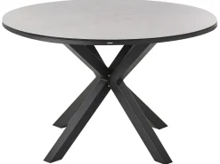 Set da pranzo da giardino 4 posti MALETTO/TAVIANO con cuscini Metallo Grigio/Nero