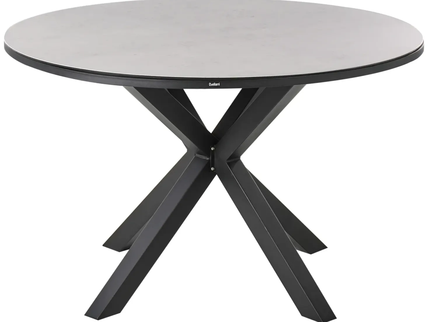 Set da pranzo da giardino 4 posti MALETTO/TAVIANO con cuscini Metallo Grigio/Nero