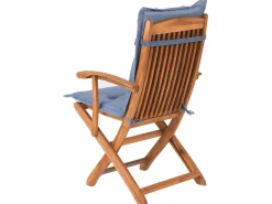 Set da pranzo da giardino 8 posti MAUI con cuscini Legno d'acacia Blu
