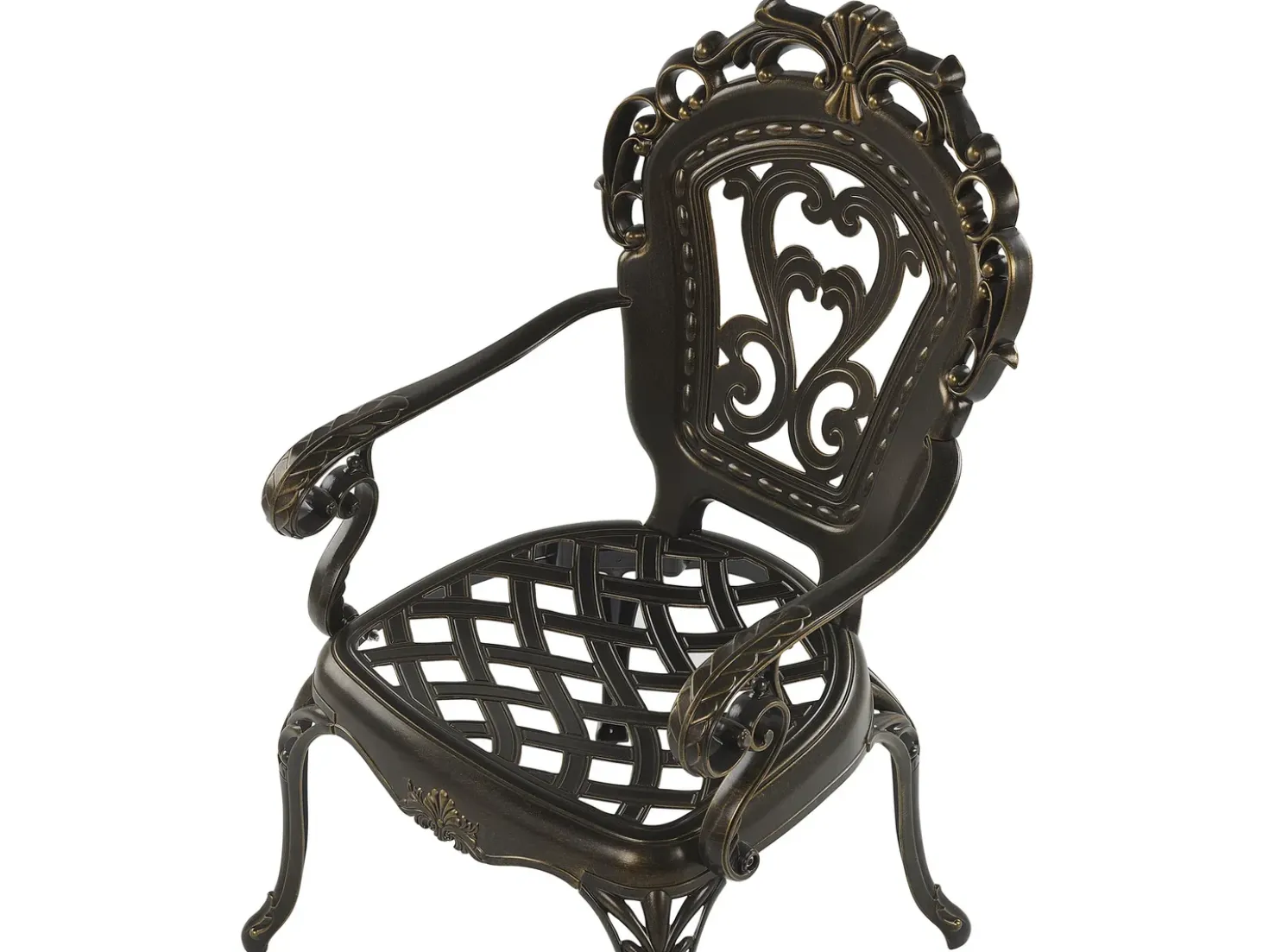 Set da pranzo da giardino 4 posti SAPRI con Ombrellone (16 opzioni) Metallo Marrone scuro