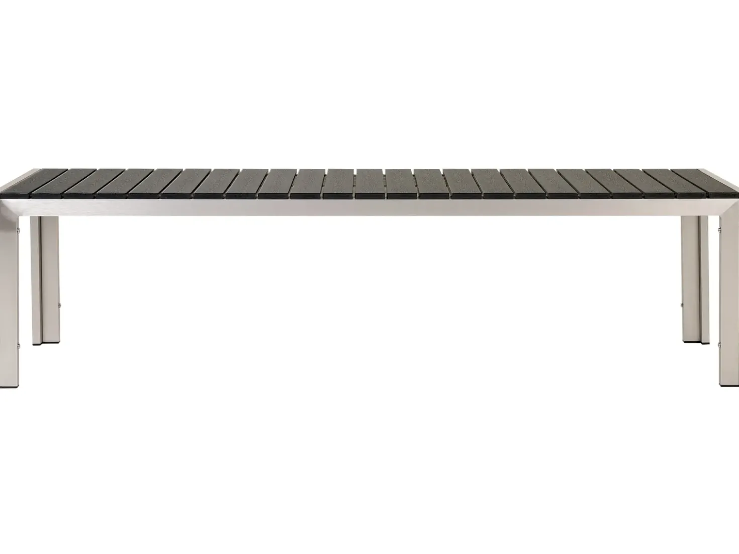 Set da pranzo da giardino con panche 6 posti NARDO Nero/Argento