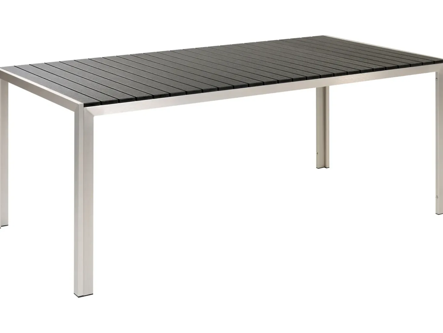 Set da pranzo da giardino con panche 6 posti NARDO Nero/Argento