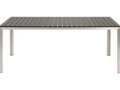 Set da pranzo da giardino con panche 6 posti NARDO Nero/Argento