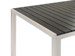 Set da pranzo da giardino con panche 6 posti NARDO Nero/Argento
