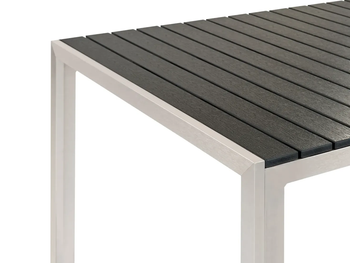 Set da pranzo da giardino con panche 6 posti NARDO Nero/Argento