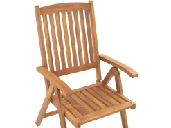 Set da pranzo da giardino 6 posti JAVA con cuscini Legno d'acacia Blu