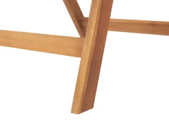 Set da pranzo da giardino 6 posti JAVA con cuscini Legno d'acacia Blu