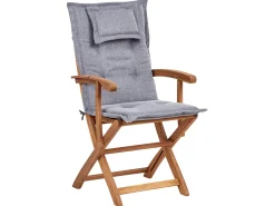 Set da pranzo da giardino 8 posti MAUI II con cuscini Legno d'acacia Grigio