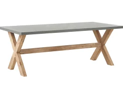 Set da pranzo da giardino 4 posti MAROS/OLBIA con cuscini Cemento Marrone chiaro