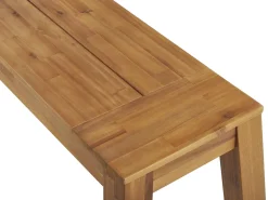 Set da pranzo da giardino con panche 6 posti LIVORNO Legno d'acacia Marrone