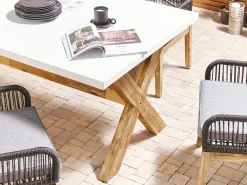 Set da pranzo da giardino 6 posti OLBIA con cuscini Nero