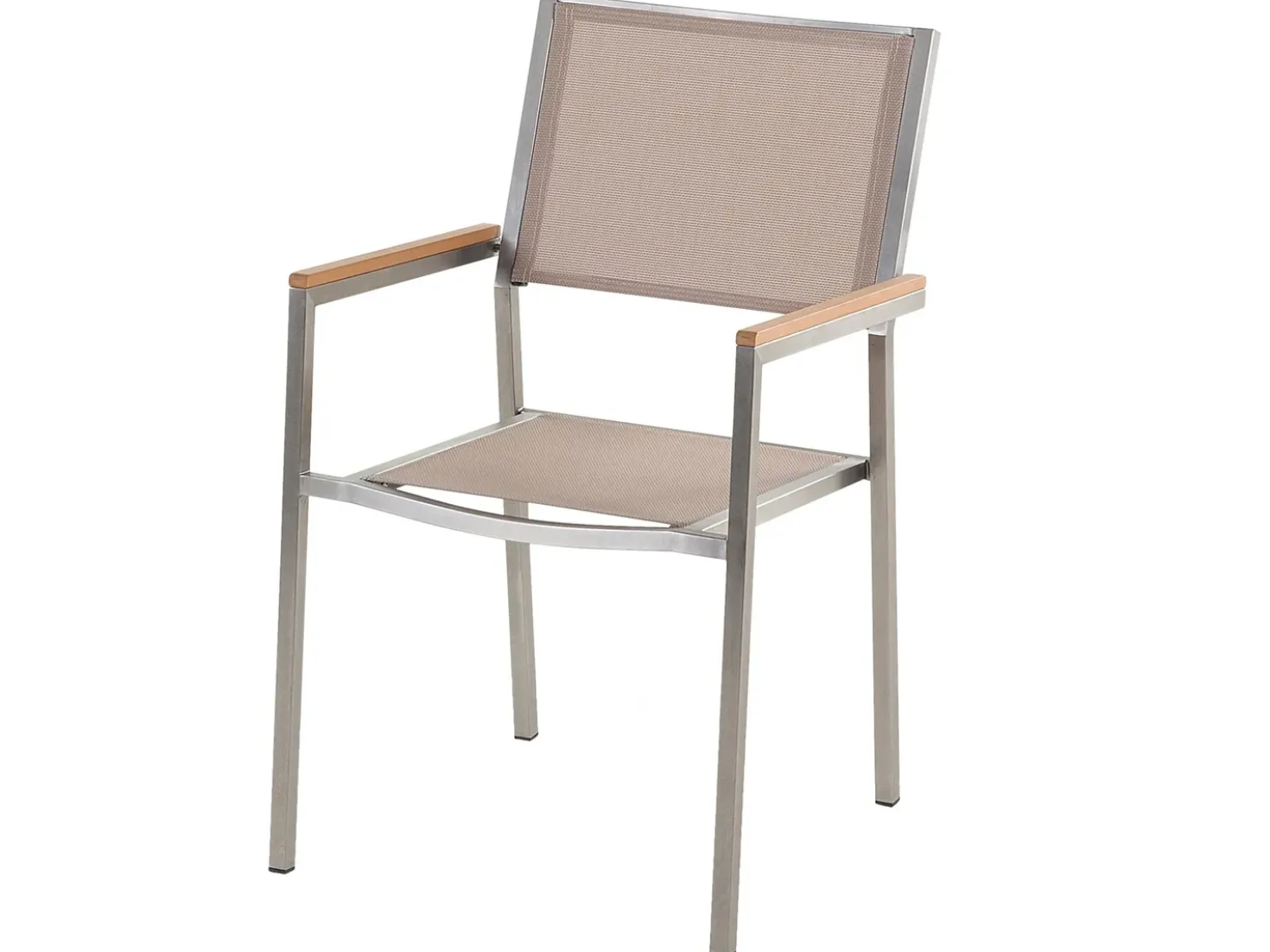 Set da pranzo da giardino 6 posti GROSSETO Vetro temperato Nero/Beige
