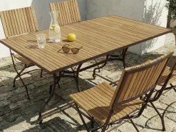 Set da pranzo da giardino 6 posti LASCARI Pieghevole Legno d'acacia Marrone chiaro