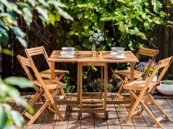 Set da pranzo da giardino 4 posti FRASSINE Legno d'acacia Marrone