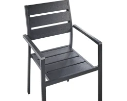 Set da pranzo da giardino 6 posti VERNIO Nero