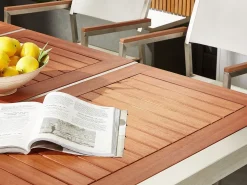 Set da pranzo da giardino 6 posti GROSSETO Legno d'eucalipto Marrone/Grigio