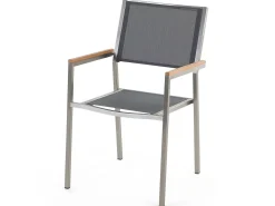 Set da pranzo da giardino 6 posti GROSSETO Legno d'eucalipto Marrone/Grigio