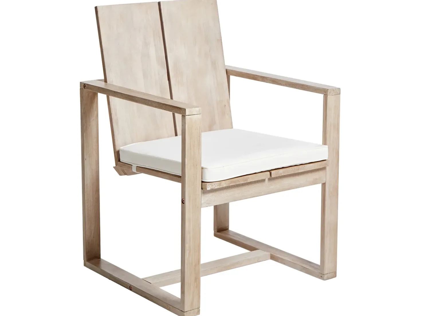 Set da pranzo da giardino 6 posti AZZANELLO Legno d'acacia Bianco sporco