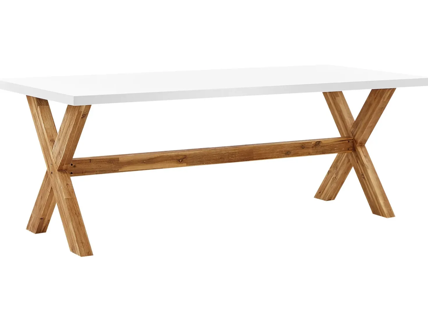 Set da pranzo da giardino con sgabelli 6 posti OLBIA Cemento Bianco