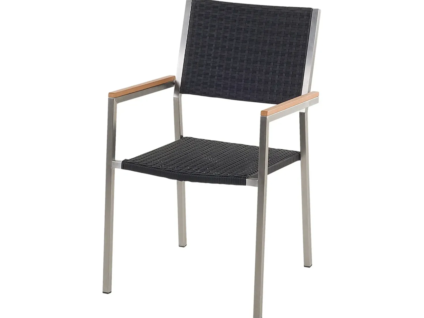 Set da pranzo da giardino 6 posti GROSSETO Piastra tripla Basalto fiammato Nero
