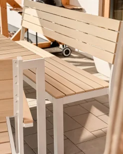 Set da pranzo da giardino 7 posti COMO/PRATO Beige