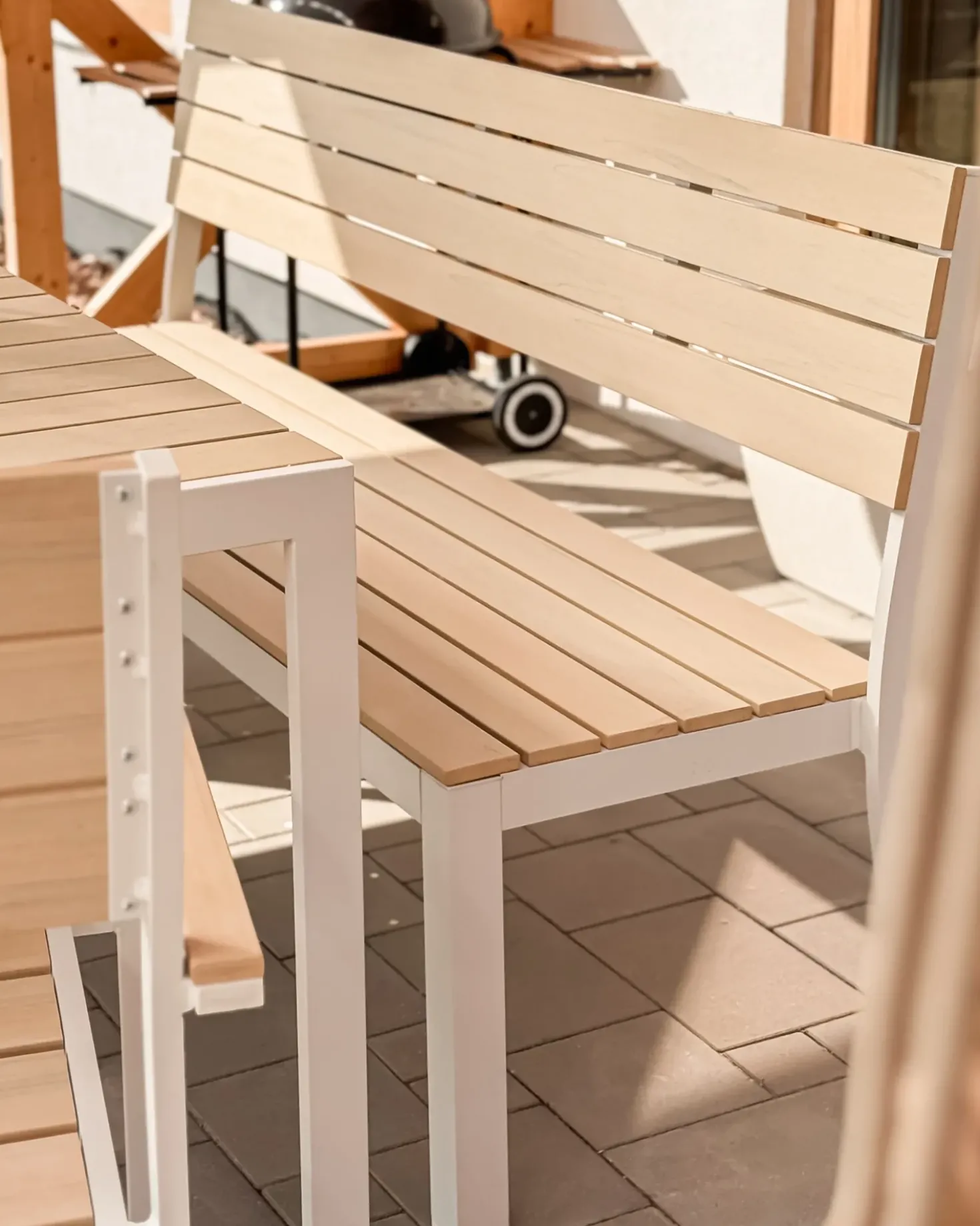 Set da pranzo da giardino 7 posti COMO/PRATO Beige