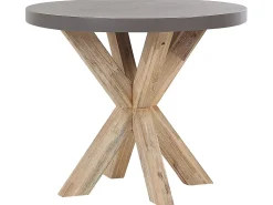 Set da pranzo da giardino con sgabelli 4 posti OLBIA Cemento Grigio
