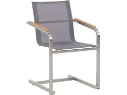 Set da pranzo da giardino 6 posti VALCANETTO/COSOLETO Metallo Grigio