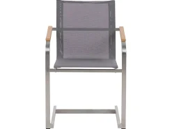 Set da pranzo da giardino 6 posti VALCANETTO/COSOLETO Metallo Grigio