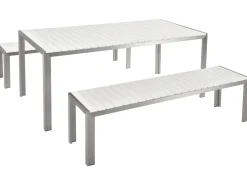 Set da pranzo da giardino 6 posti NARDO Bianco