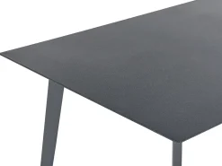 Set da pranzo da giardino 4 posti MILETO con cuscini Metallo Grigio