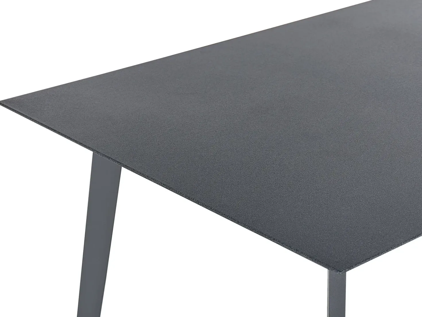 Set da pranzo da giardino 4 posti MILETO con cuscini Metallo Grigio