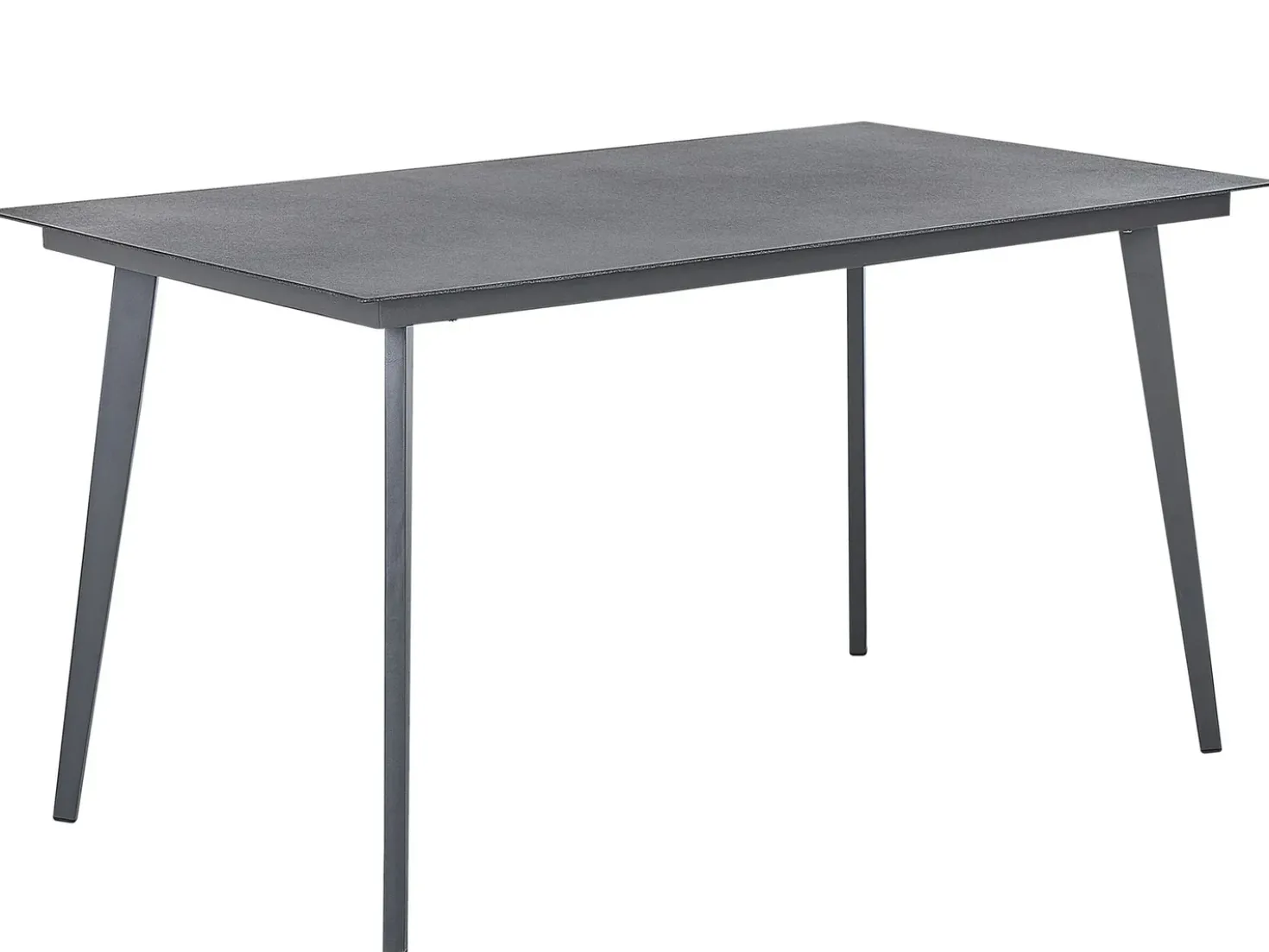 Set da pranzo da giardino 4 posti MILETO con cuscini Metallo Grigio