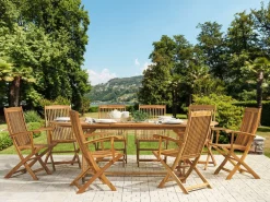 Set da pranzo da giardino 8 posti MAUI Legno d'acacia Marrone chiaro