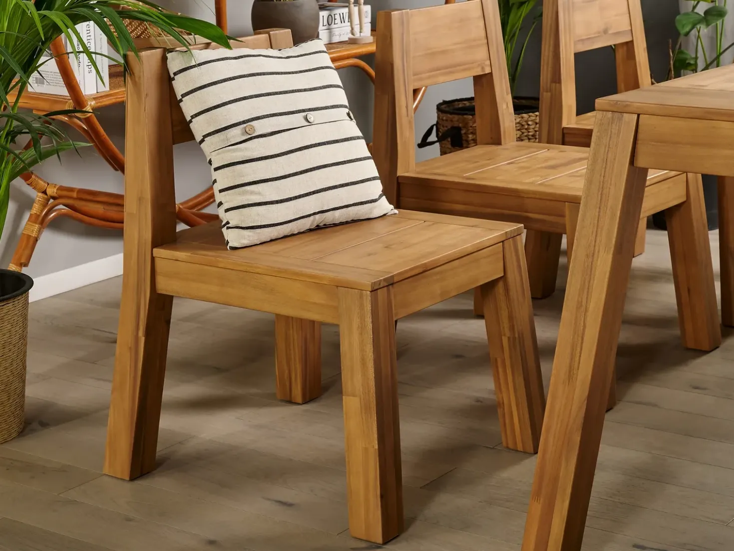 Set da pranzo da giardino 6 posti LIVORNO Legno d'acacia Marrone