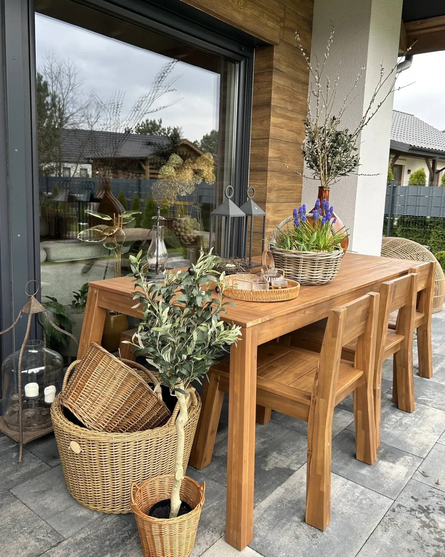 Set da pranzo da giardino 6 posti LIVORNO Legno d'acacia Marrone