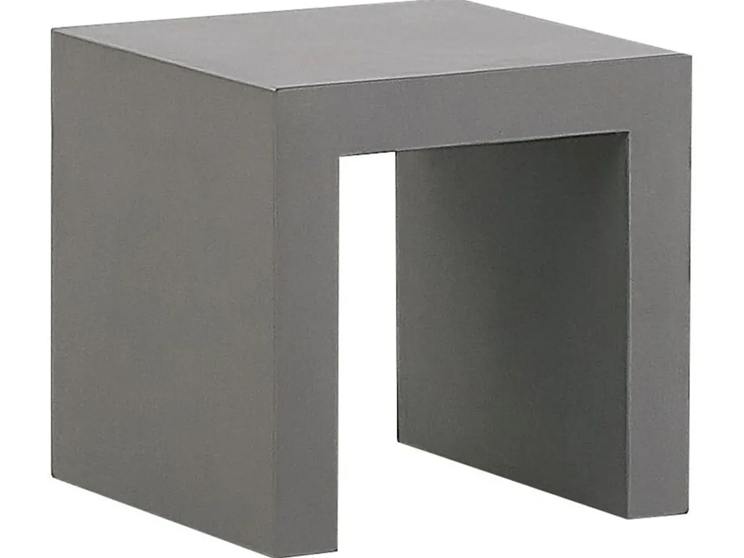 Set da pranzo da giardino con sgabelli 4 posti OLBIA/TARANTO Cemento Grigio