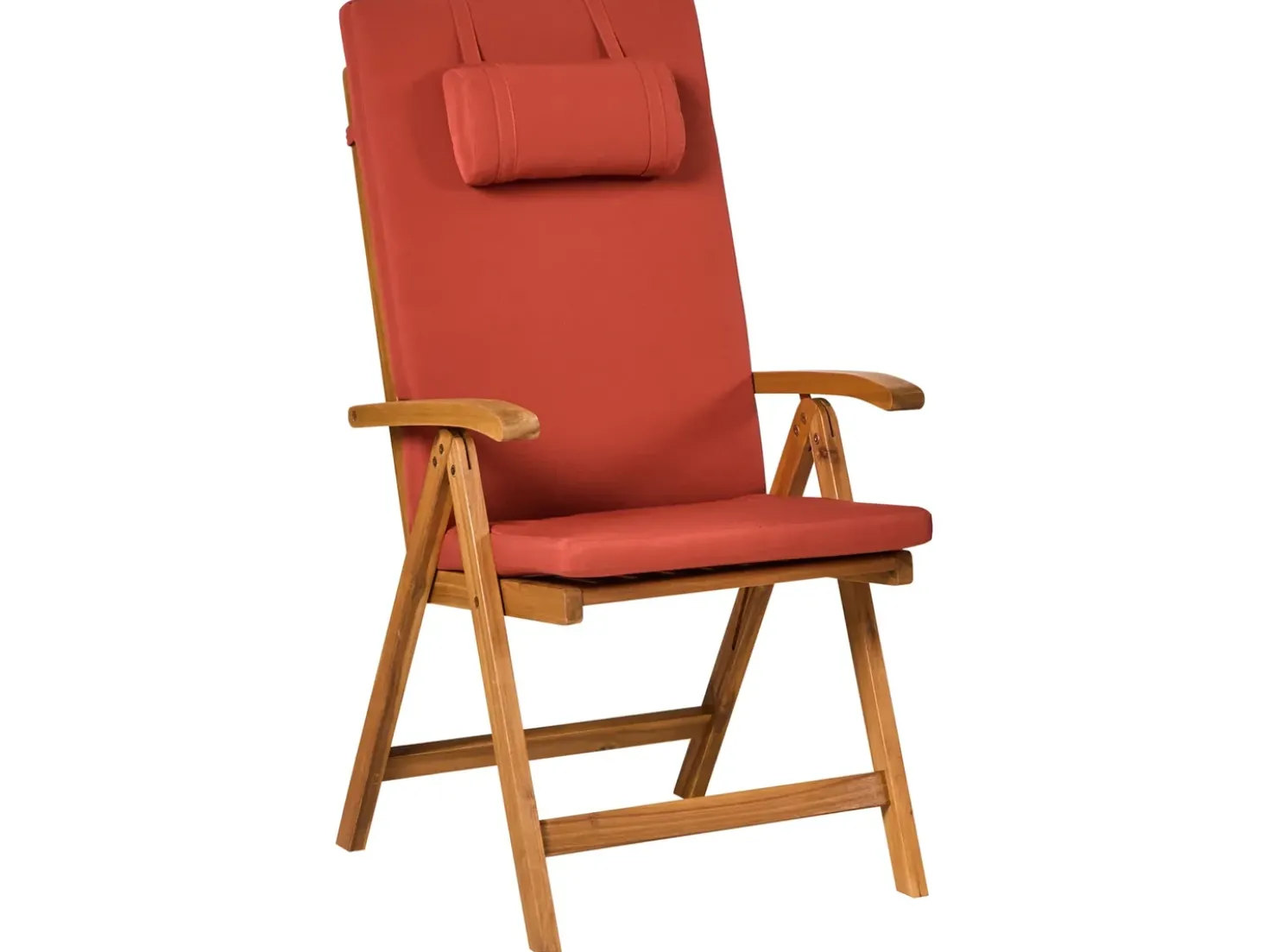 Set da pranzo da giardino 6 posti JAVA PREMIUM Legno d'acacia Rosso