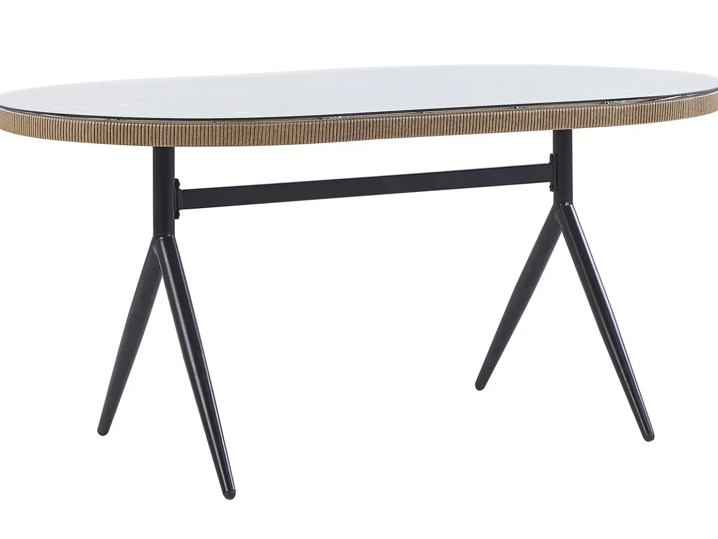 Set da pranzo da giardino 6 posti ALIANO II con cuscini Rattan sintetico (PE) Beige