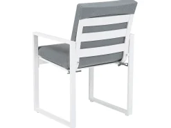 Set da pranzo da giardino 6 posti PANCOLE con cuscini Metallo Grigio