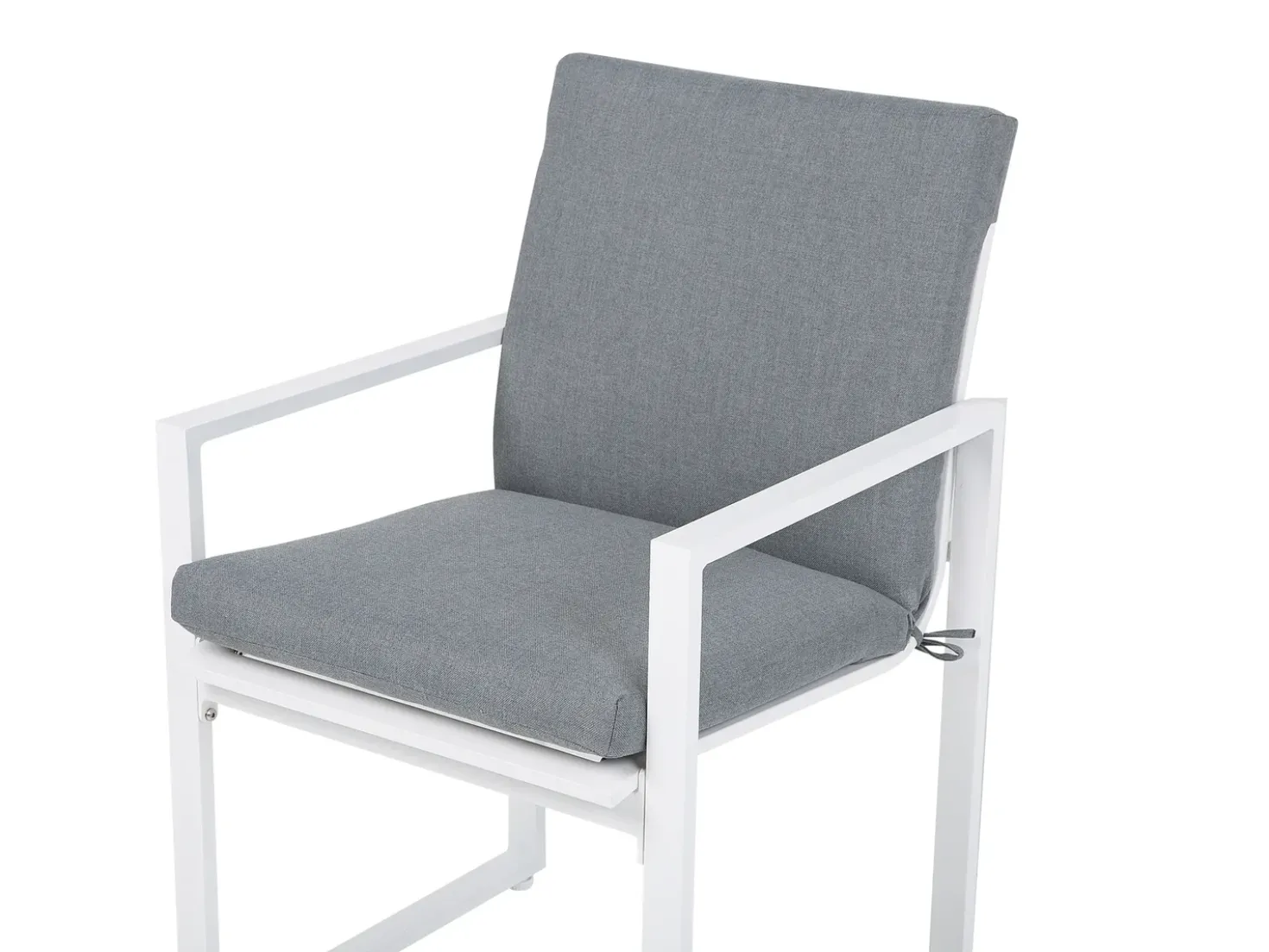 Set da pranzo da giardino 6 posti PANCOLE con cuscini Metallo Grigio