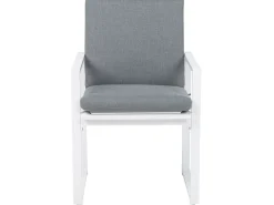 Set da pranzo da giardino 6 posti PANCOLE con cuscini Metallo Grigio