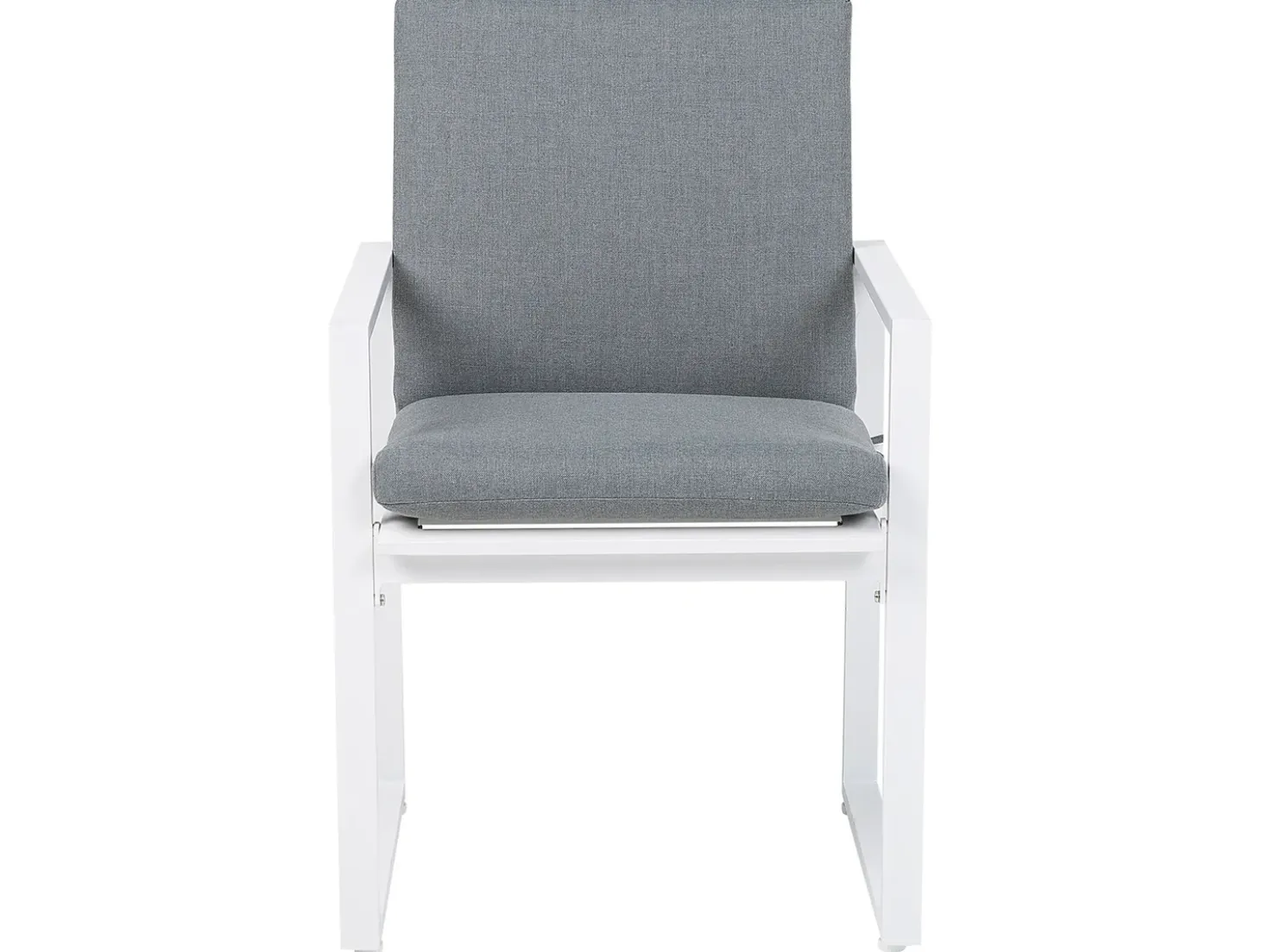 Set da pranzo da giardino 6 posti PANCOLE con cuscini Metallo Grigio