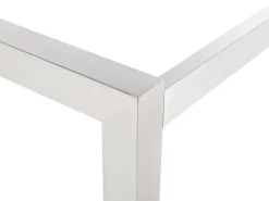 Set da pranzo da giardino 6 posti GROSSETO Piastra tripla Granito Lucido Nero/Bianco