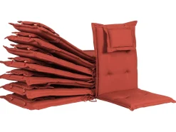 Set da pranzo da giardino 8 posti MAUI II con cuscini Legno d'acacia Rosso scuro