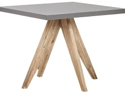 Set da pranzo da giardino 4 posti OLBIA con cuscini Cemento Beige